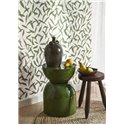 Casadeco|Mediterranean-inspired wallpaper with green olive leaves|Wallpaper