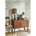 Casadeco|Papier peint inspiration méditerranéenne avec feuilles d’olivier vertes|Papier Peint