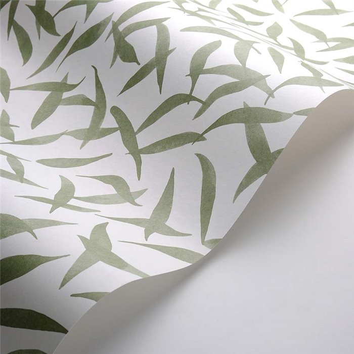 Casadeco|Papier peint inspiration méditerranéenne avec feuilles d’olivier vertes|Papier Peint