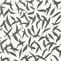 Casadeco|Papier peint floral style aquarelle avec feuilles d’olivier blanches et vertes|Papier Peint