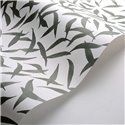 Casadeco|Watercolor-style floral wallpaper with white and green olive leaves|Wallpaper
