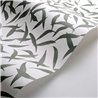 Casadeco|Papier peint floral style aquarelle avec feuilles d’olivier blanches et vertes|Papier Peint