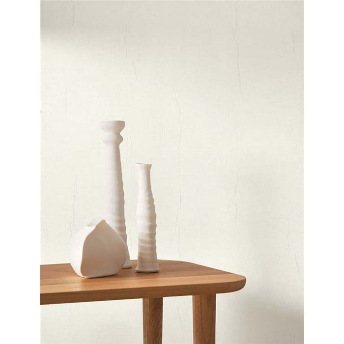 Casadeco|Vinyl wallpaper with white muslin effect|Solid Colors