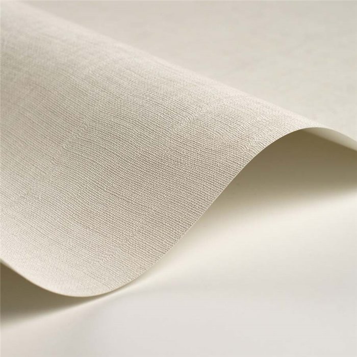 Casadeco|Papel pintado vinílico efecto muselina blanco|Colores Lisos