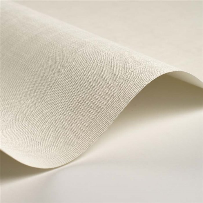 Casadeco|Papel pintado tela de muselina blanco algodón|Colores Lisos