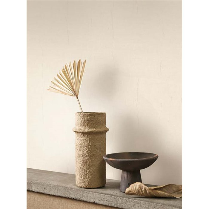 Casadeco|Vinyltapete mit Musselineffekt in hellem Beige|Einfarbige Farben