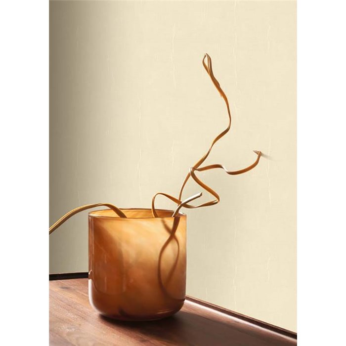 Casadeco|Tapete mit geknittertem Musselineffekt in Sandbeige|Einfarbige Farben