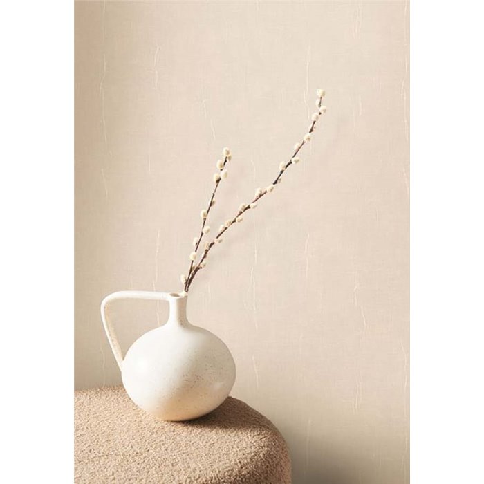 Casadeco|Papel pintado muselina beige efecto textil|Beige