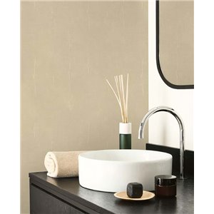 Casadeco|Papier peint uni effet tissu marron foncé|Couleurs Unies 2