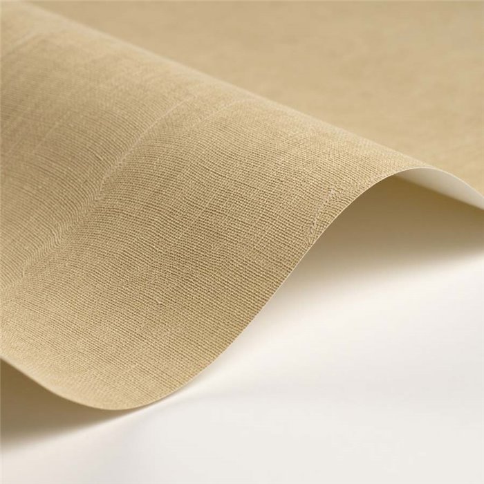 Casadeco|Tapete mit Musselinstruktur in Beige|Einfarbige Farben