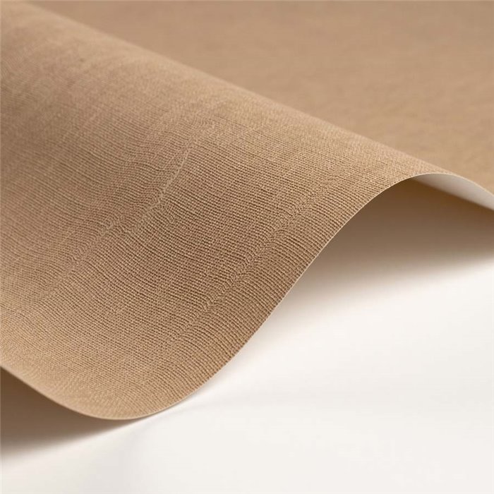 Casadeco|Plain cappuccino beige wallpaper with wrinkled muslin-style textile effect|Solid Colors
