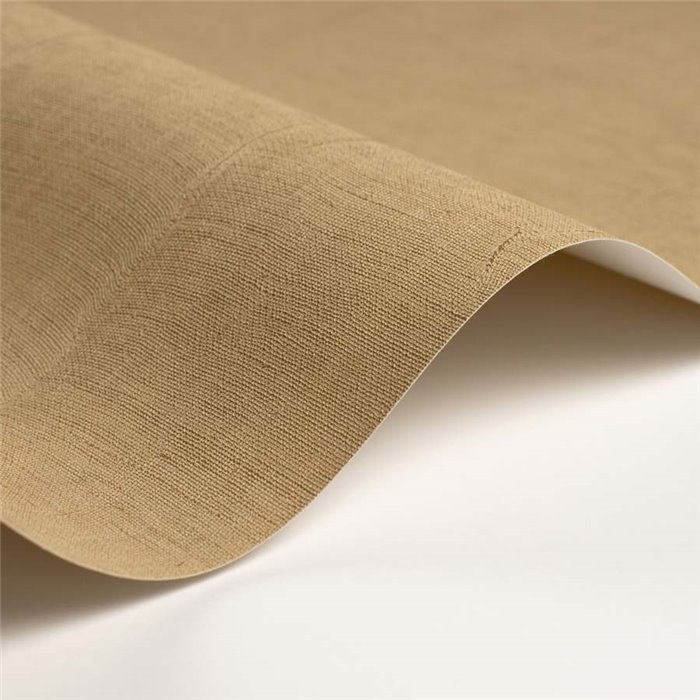 Casadeco|Plain light brown wallpaper with muslin imitation|Solid Colors