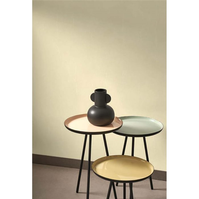 Casadeco|Papier peint effet tissu mousseline jaune clair|Couleurs Unies