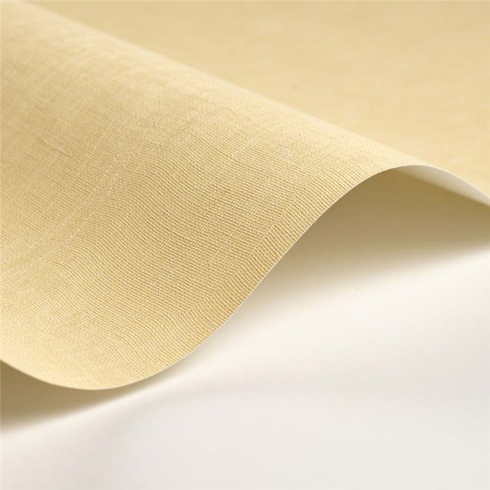 Casadeco|Papier peint effet tissu mousseline jaune clair|Couleurs Unies