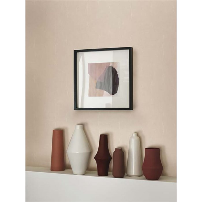 Casadeco|Vinyltapete mit Musselineffekt in Taupe|Einfarbige Farben