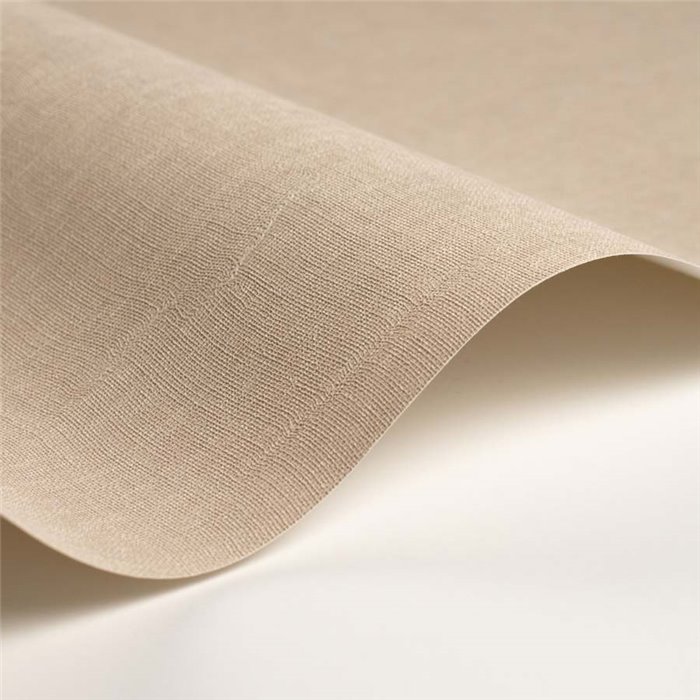 Casadeco|Vinyltapete mit Musselineffekt in Taupe|Einfarbige Farben