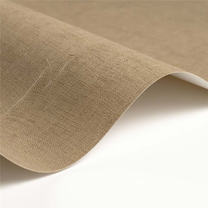 Casadeco|Vinyl wallpaper with muslin texture in brown tones|Solid Colors