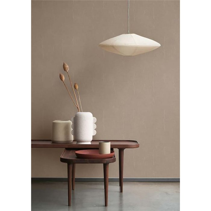 Casadeco|Tapete mit Musselinstoff-Effekt in Braun|Braun