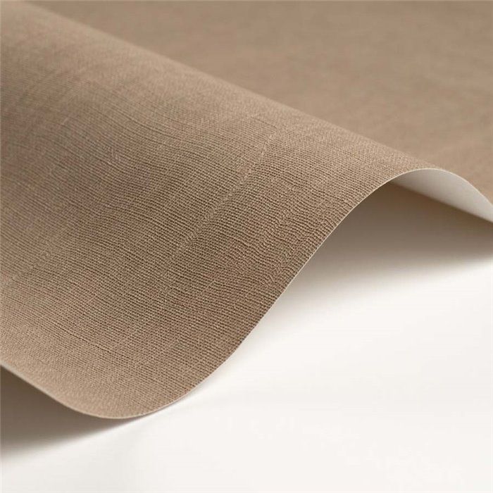 Casadeco|Muslin fabric effect wallpaper in glacé brown|Brown