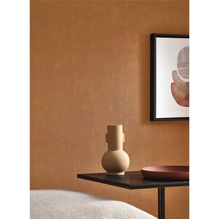 Casadeco|Vinyl-Tapete in brauner Textiloptik|Braun