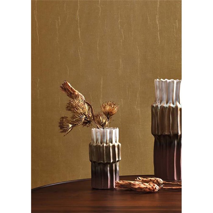 Papel pintado efecto tela vinínilo marrón - Casadeco Etamine 200252802