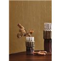 Casadeco|Wallpaper with brown vinyl fabric effect|Brown