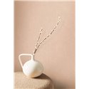 Casadeco|Tapete in puderrosa Musselin-Textiloptik|Rosa