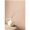 Casadeco|Tapete in puderrosa Musselin-Textiloptik|Rosa