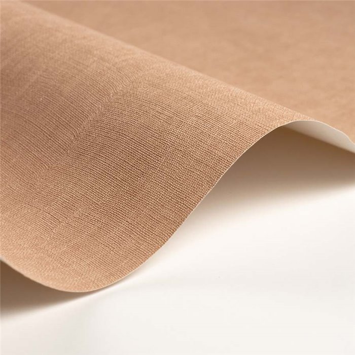 Casadeco|Wallpaper with powder pink muslin textile effect|Pink
