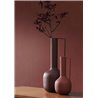 Casadeco|Plain cherry-colored wallpaper with textile effect|Violet