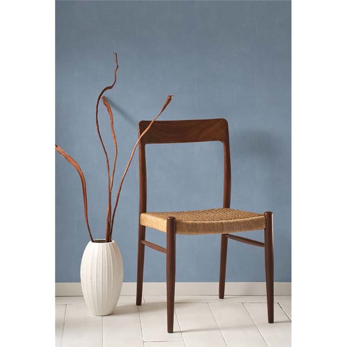 Casadeco|Papier peint vinyle bleu effet textile avec texture|Bleu