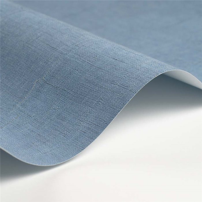 Casadeco|Blue vinyl wallpaper with textured textile effect|Blue