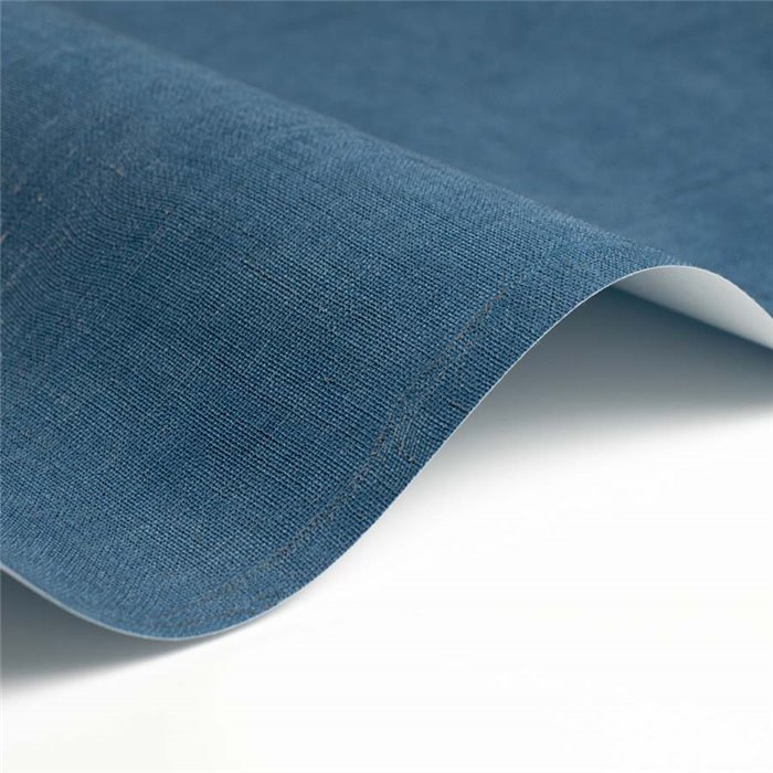Casadeco|Wallpaper with denim blue fabric effect|Blue