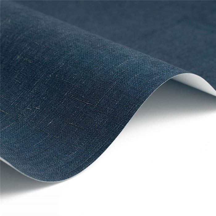 Casadeco|Blaue Musselin-Tapete mit Struktur und Falten|Blau