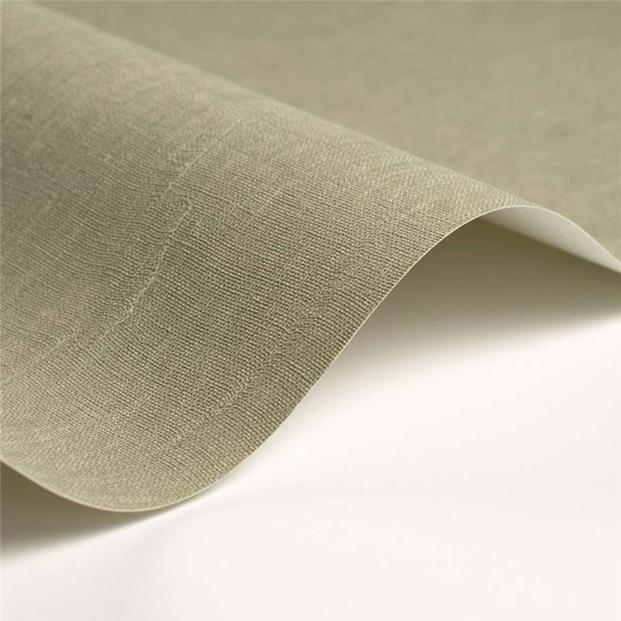 Casadeco|Papel pintado tela de muselina con arrugas en un elegante color verde|Verde