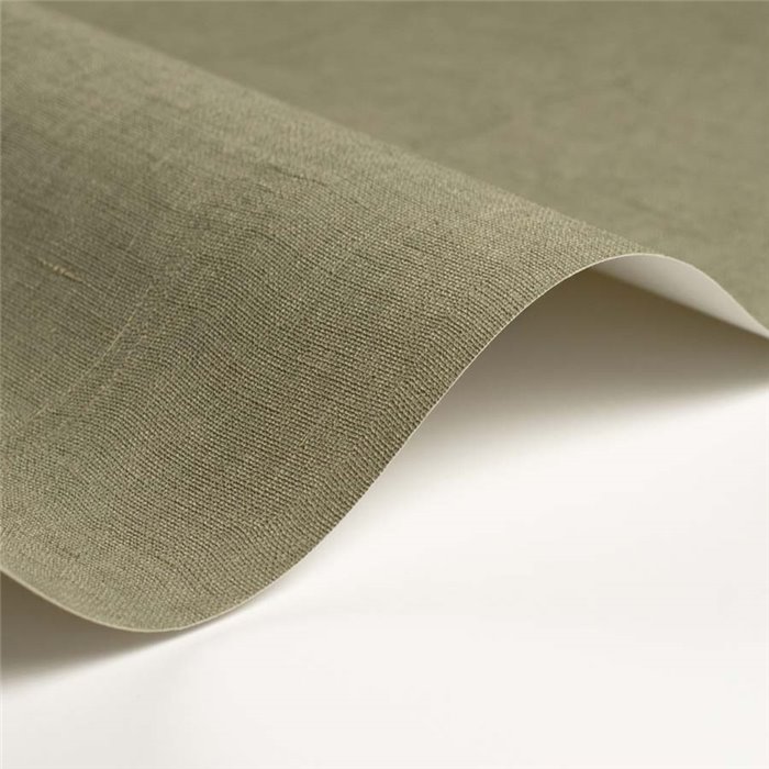 Casadeco|Plain lichen green wallpaper with muslin effect|Solid Colors