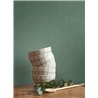 Casadeco|Vinyl wallpaper with green muslin texture|Solid Colors