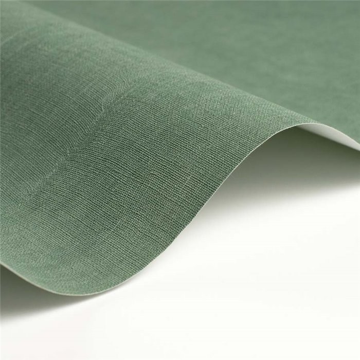Casadeco|Vinyl wallpaper with green muslin texture|Solid Colors