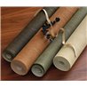 Casadeco|Living room or bedroom wallpaper in taiga green, textile effect|Green