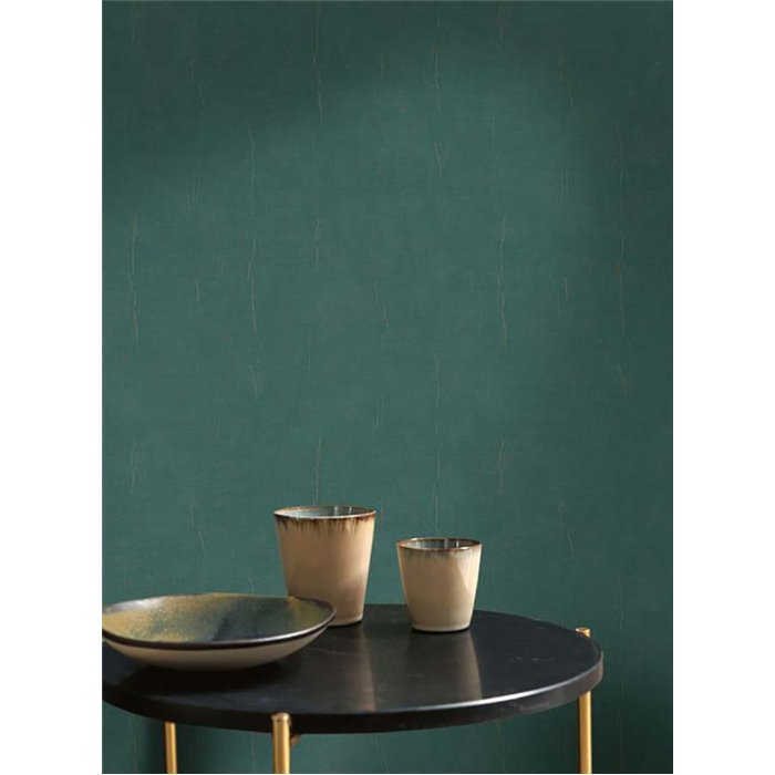 Casadeco|Papier peint museline vert émeraude|Vert