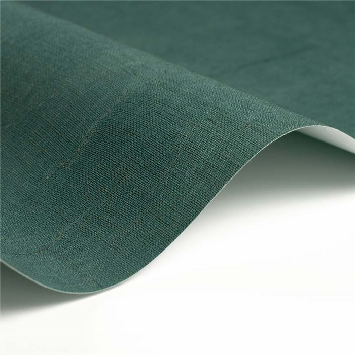 Casadeco|Emerald green muslin fabric wallpaper|Green