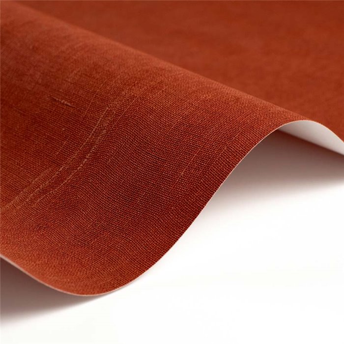 Casadeco|Papier peint effet tissu museline rouge|Couleurs Unies