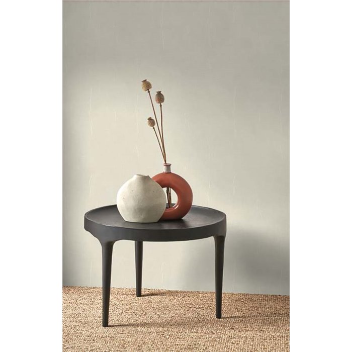 Casadeco|Papier peint minimaliste effet textile gris clair|Couleurs Unies