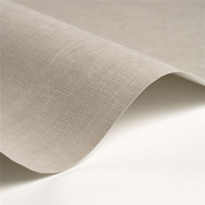 Casadeco|Taupe gray vinyl wallpaper with fabric effect|Grey