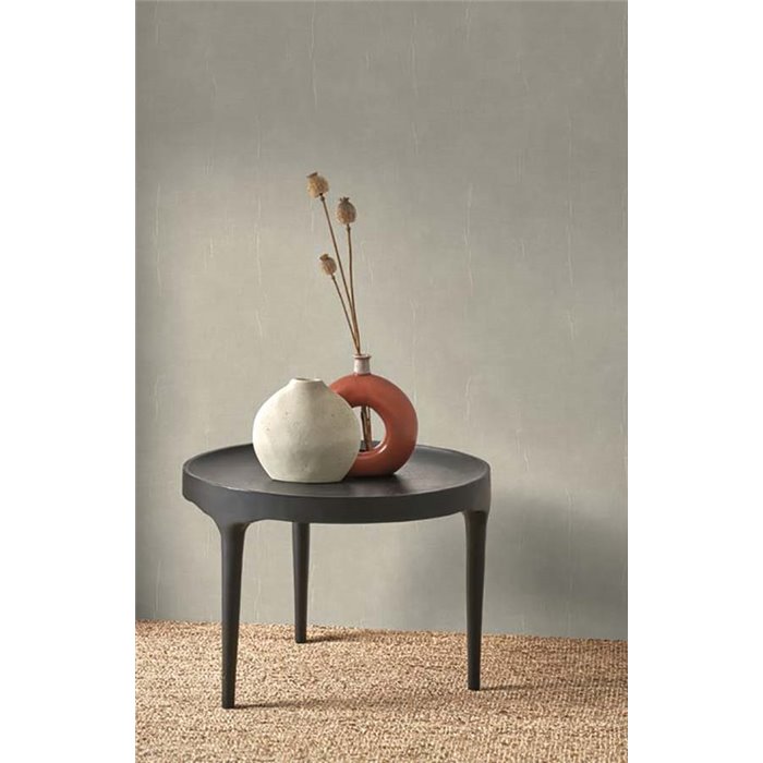 Casadeco|Papier peint vinyle gris avec un bel aspect textile|Gris