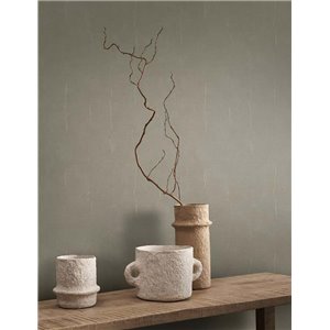 Casadeco|Papel pintado efecto tela de muselina beige|Colores Lisos 2