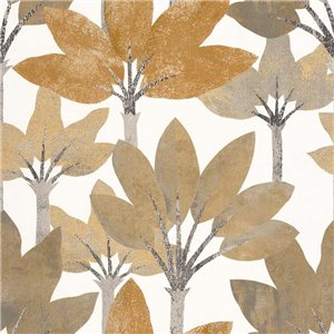 Caselio|Papier peint floral vert à imprimé scandinave|Papier Peint