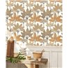 Casadeco|White and beige palm wallpaper|Wallpaper