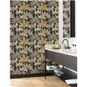 Casadeco|Elegant black palm tree wallpaper|Floral