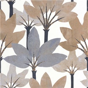 Borastapeter|Papier peint treillis floral style scandinave rustique vert blanc|Art Déco